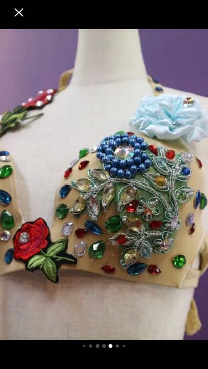 ベリーダンス衣装 オリエンタル ホワイトレース