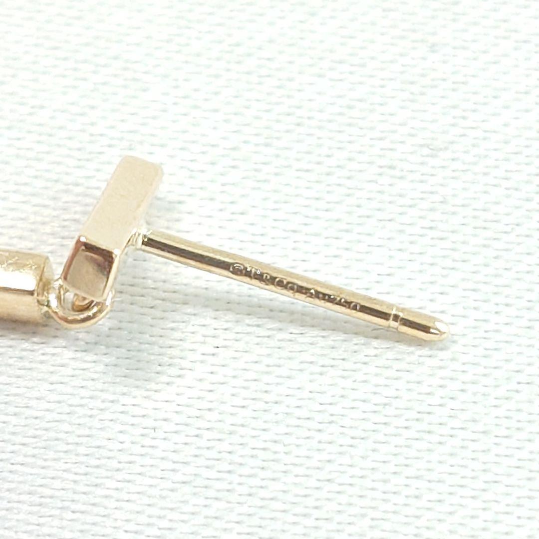 【新品仕上げ】ティファニー K18YG Tワイヤー バー ピアス 片耳用6789