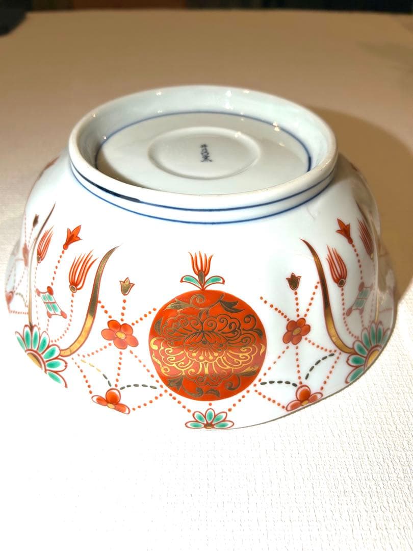 【未使用】和室の飾りに！井ノ口釜　重厚感ある大皿　直径24×8㎝　1.2kg