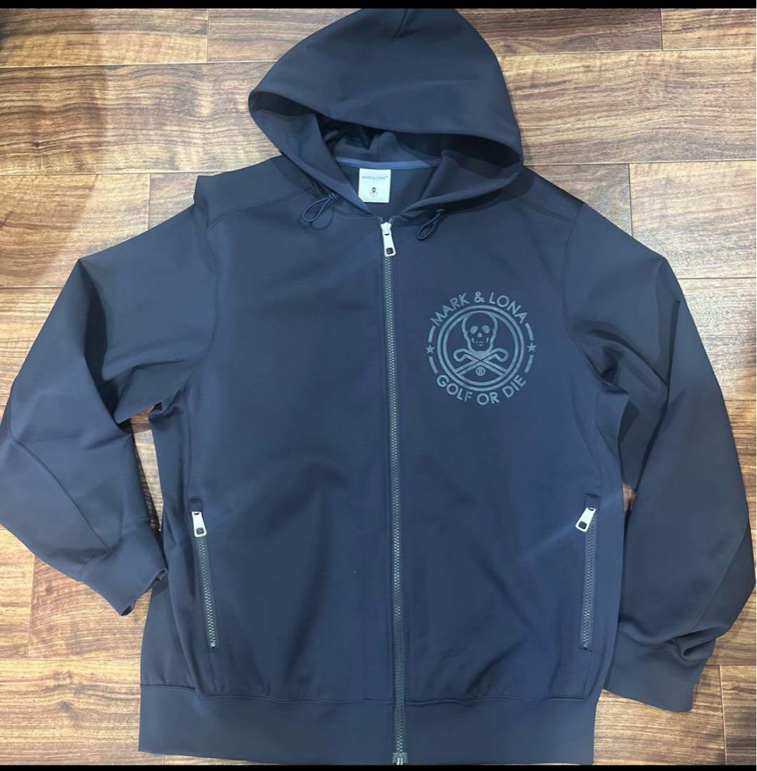 【美品】MARK & LONA フルジップフーディ ネイビー