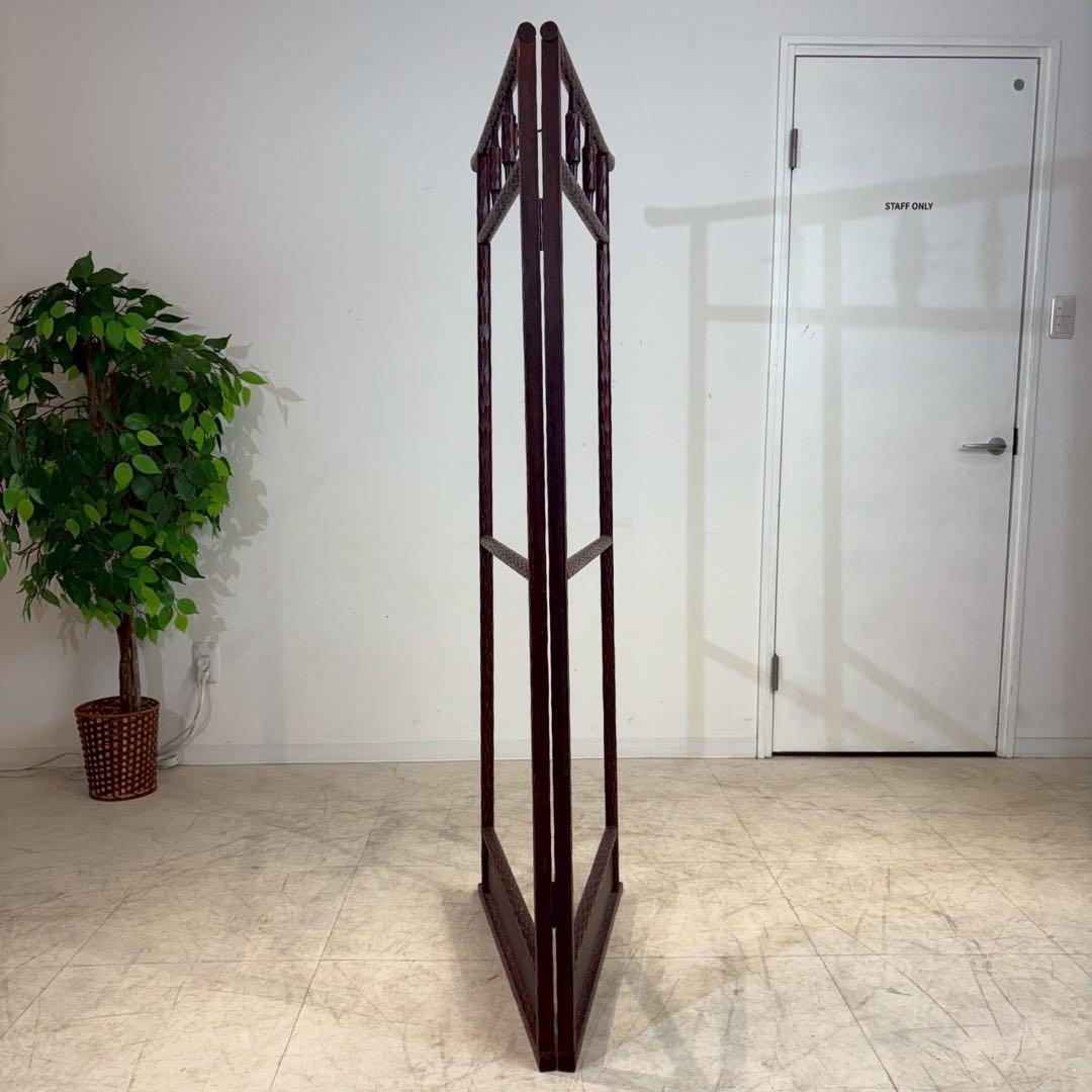 鎌倉彫 衣桁 衣紋掛け 着物掛け・洋服掛け レトロ家具 和風インテリア