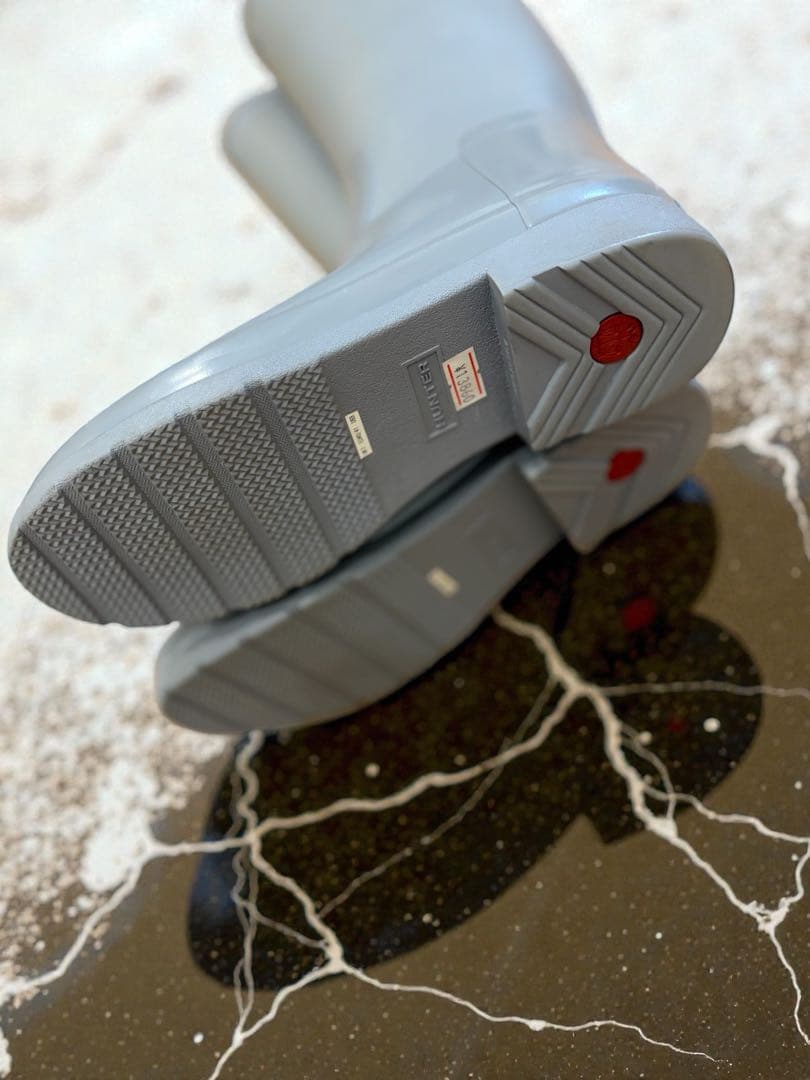 Hunter グレー　レインブーツ