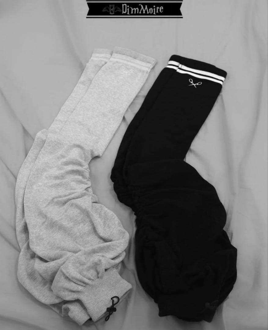 ディムモアール dimmoire 学園ニーハイウォーマー リボン ブラック 黒色