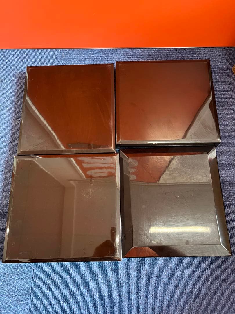 1294  光琳描絵三重　蒔絵　果実文　梅文　花文