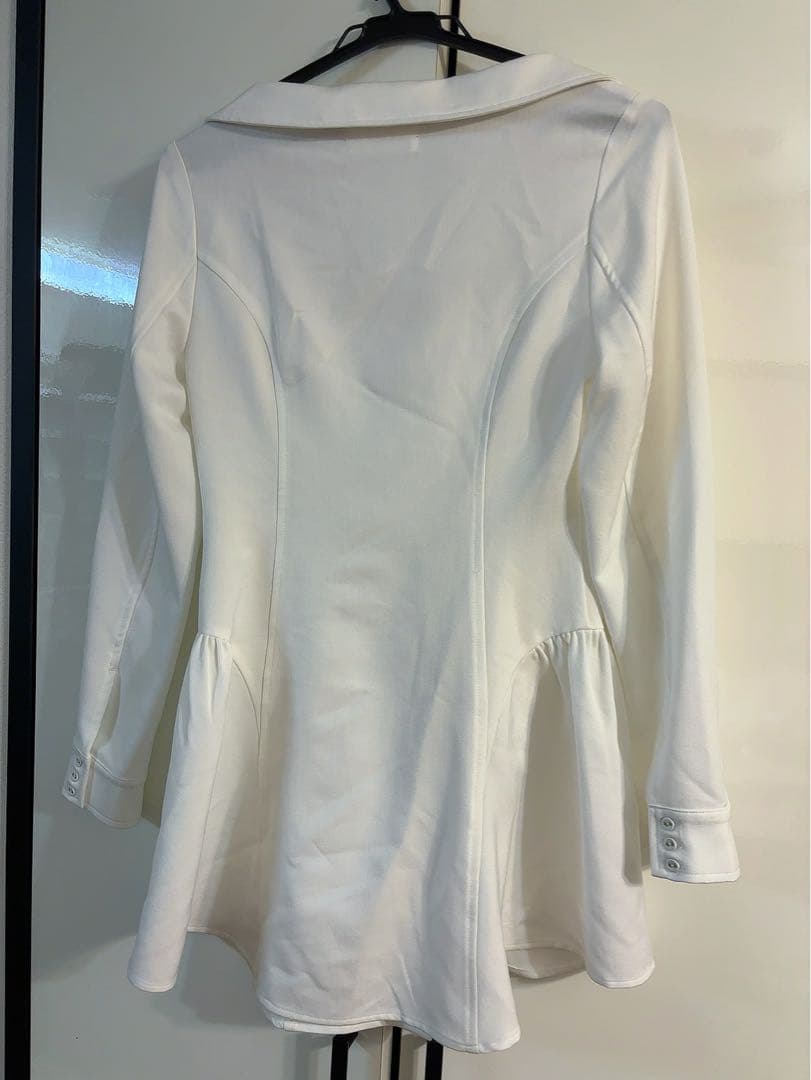 即*要様 ベージュホワイト セーター ドレス