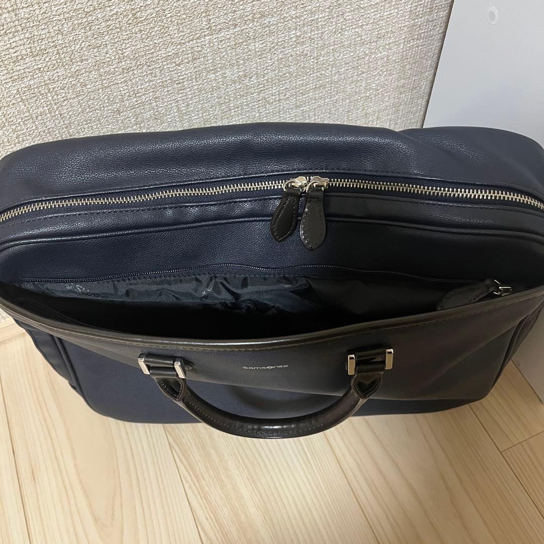 Samsonite 3wayレザーバッグ ネイビー