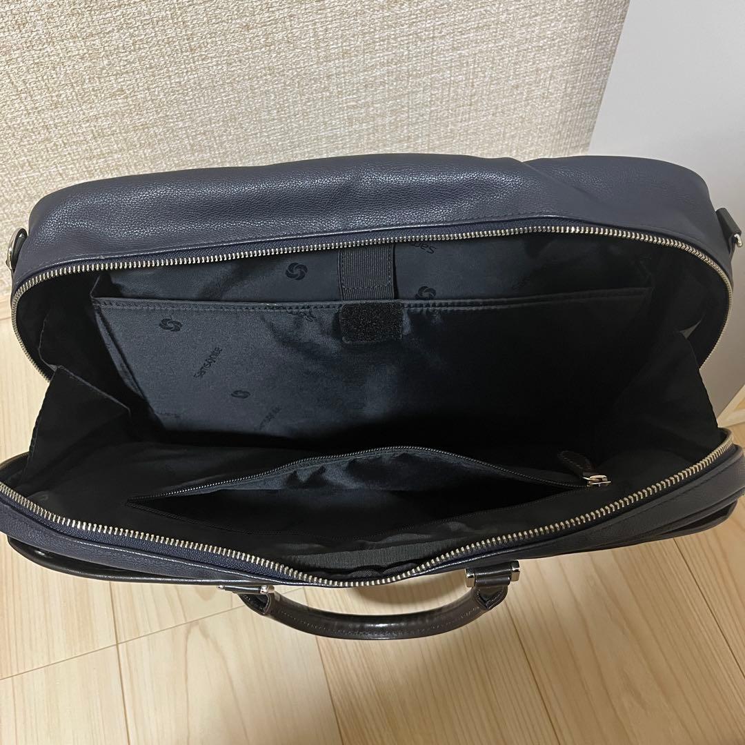 Samsonite 3wayレザーバッグ ネイビー