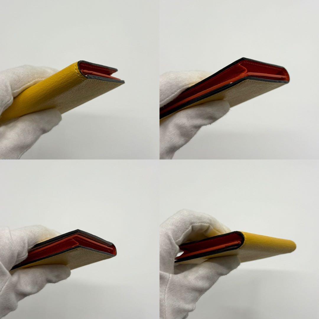 【未使用品】ラルコバレーノ 名刺入れ マルチカラー シボ革 カユニセックス