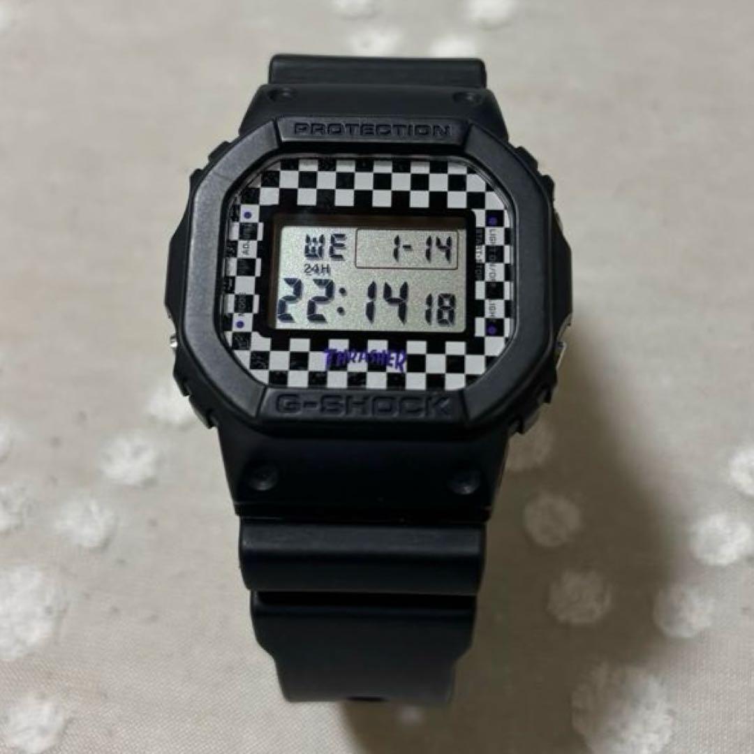 希少 G-SHOCK × THRASHER コラボ チェッカー柄 ブラック