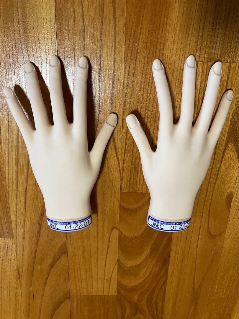 JNEC認定モデルハンド ネイリスト技能検定試験❤️ネイル　モデルハンド