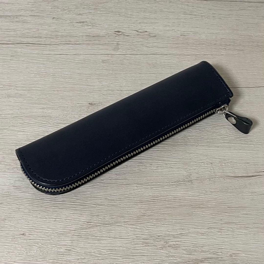 土屋鞄 ペンケース ネイビー