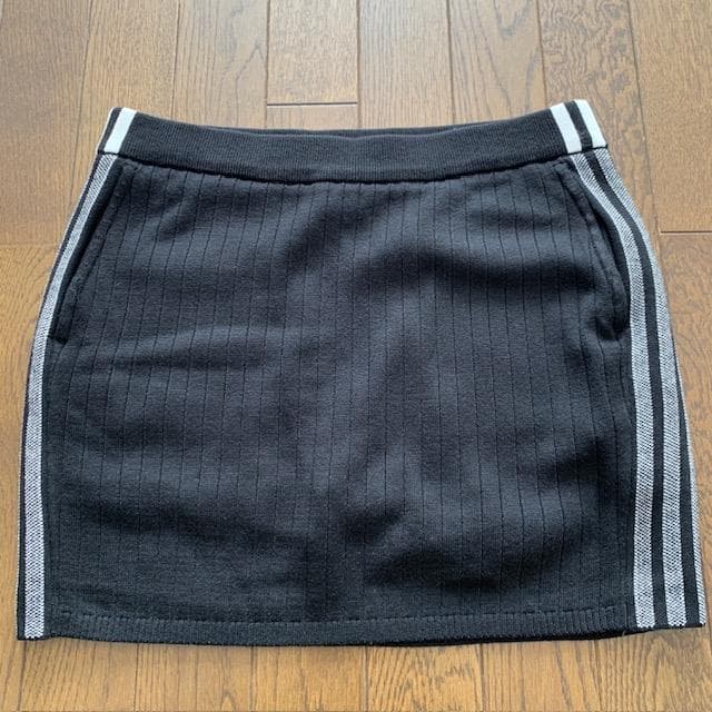 アディダス　ゴルフ　防風　セーター　ニットスカート　上下　レディースXL　黒