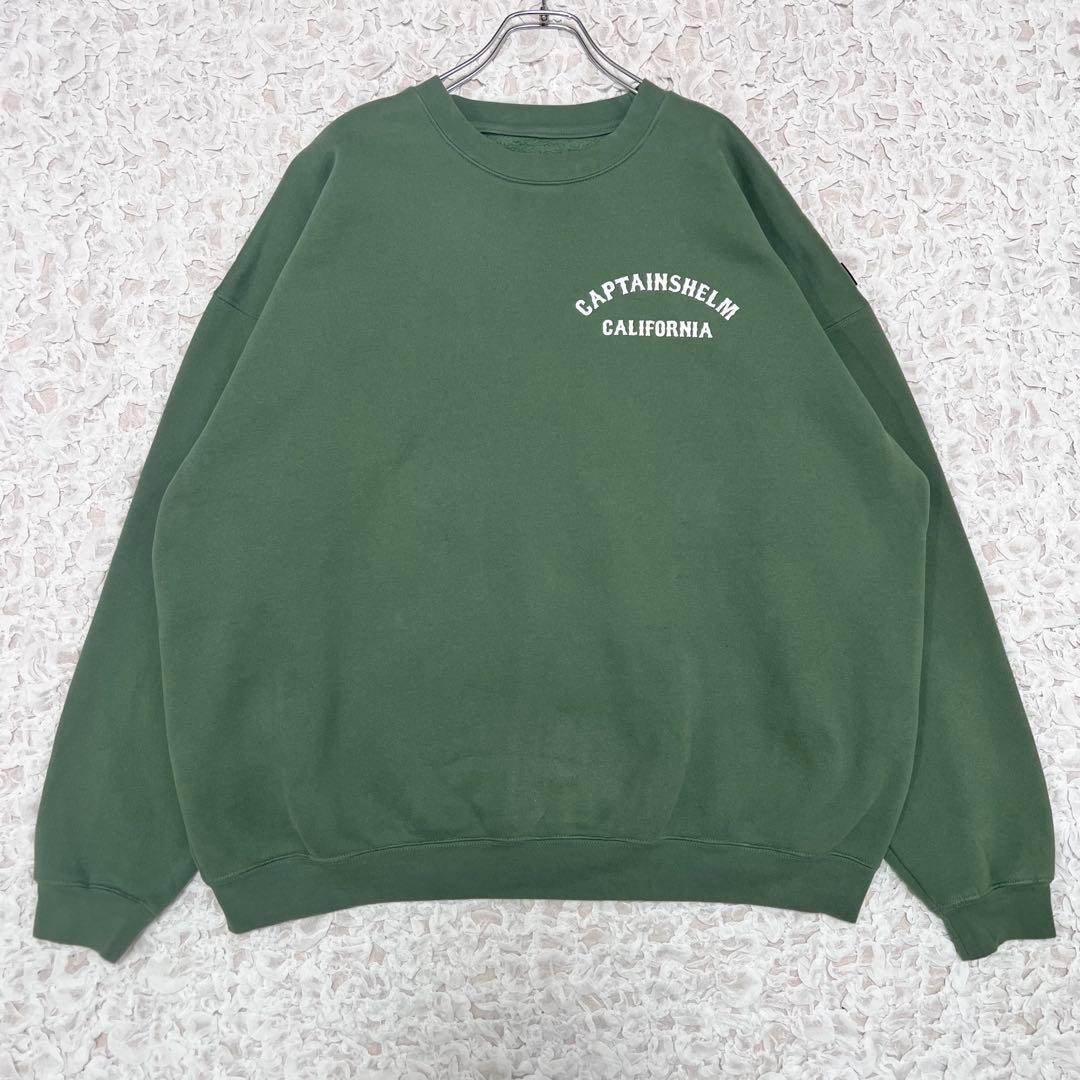 『CAPTAINS HELM』　スウェット　california 緑　【XL】