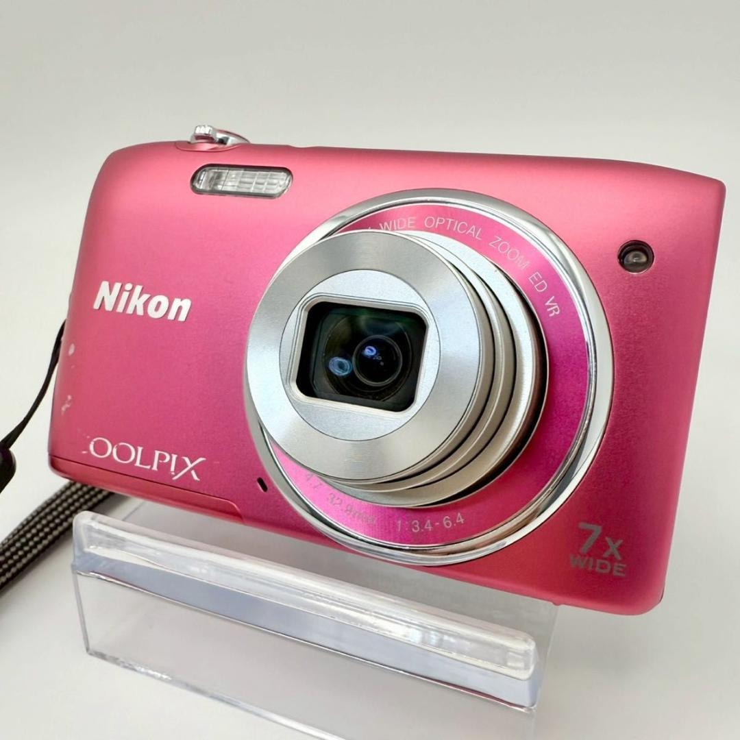 【動作OK】Nikon COOLPIX S3500 ピンク デジカメ 12-5