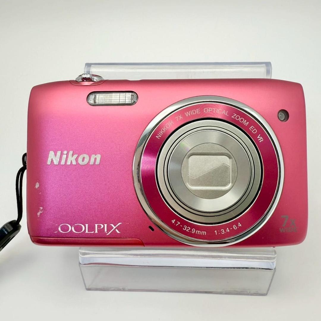 【動作OK】Nikon COOLPIX S3500 ピンク デジカメ 12-5