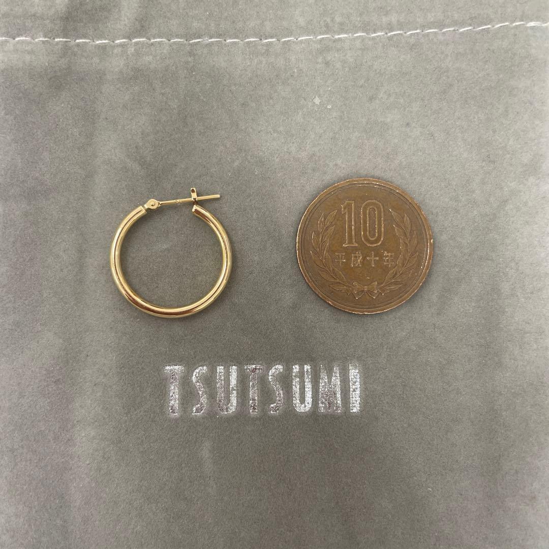 【アボカド】K18YG ゴールド フープピアス TSUTSUMI