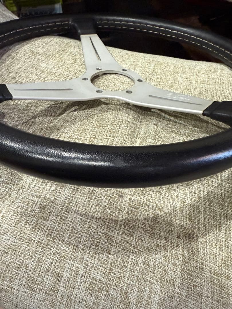 【美品】ナルディ 38φ クラシック レザー ステアリング 本体 FET 37