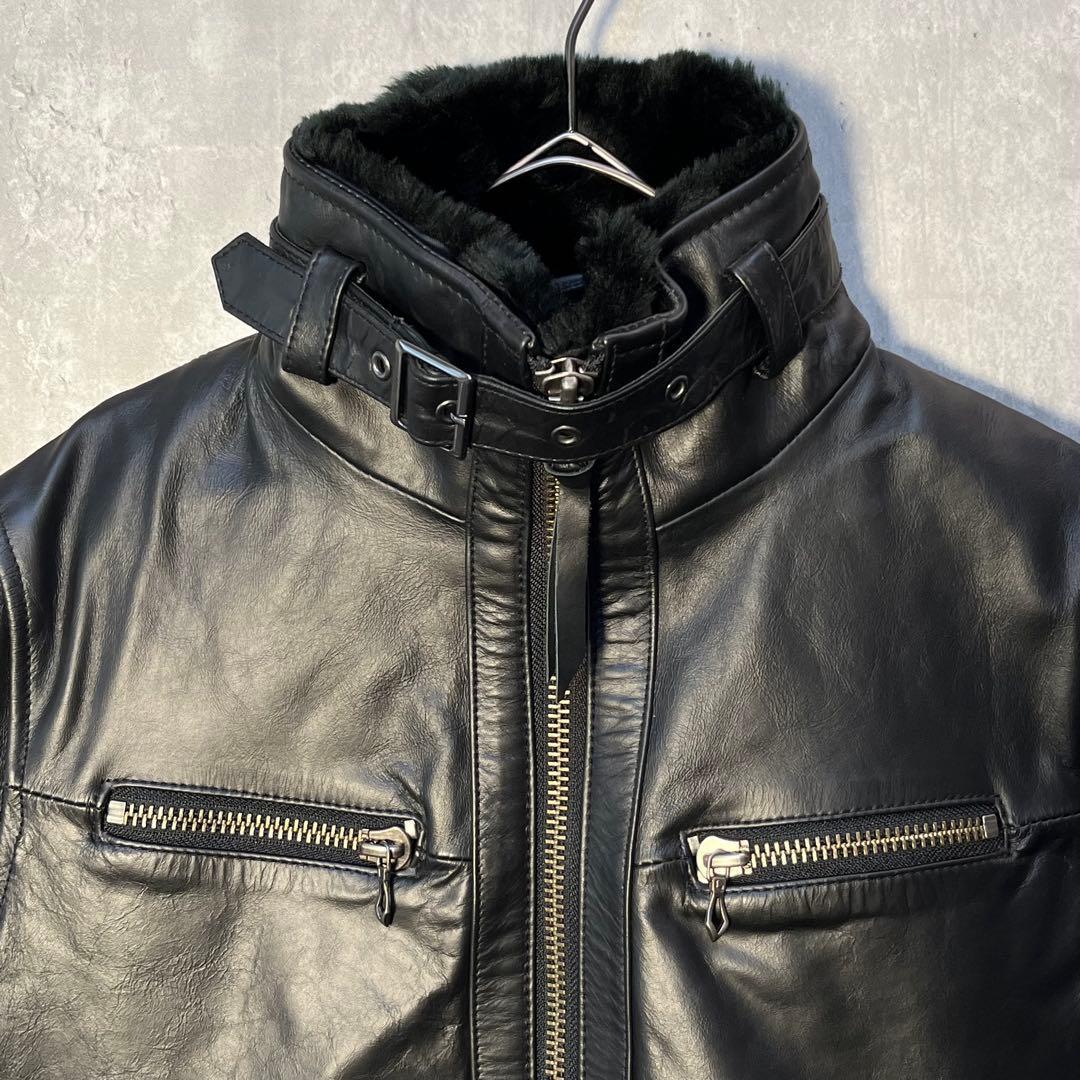 美品☆ リューグーレザーズ 本革 馬革 ホースレザー ライダースジャケット