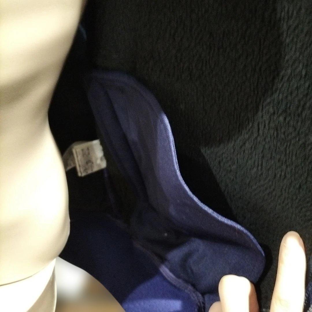 一度使用のみスタジャン風ブラックネイビージャケット