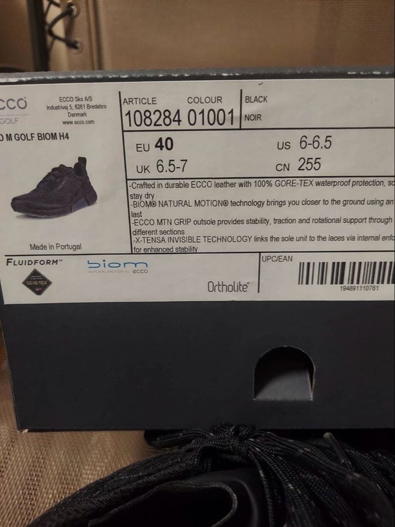 ECCO ゴルフシューズ ブラック　40
