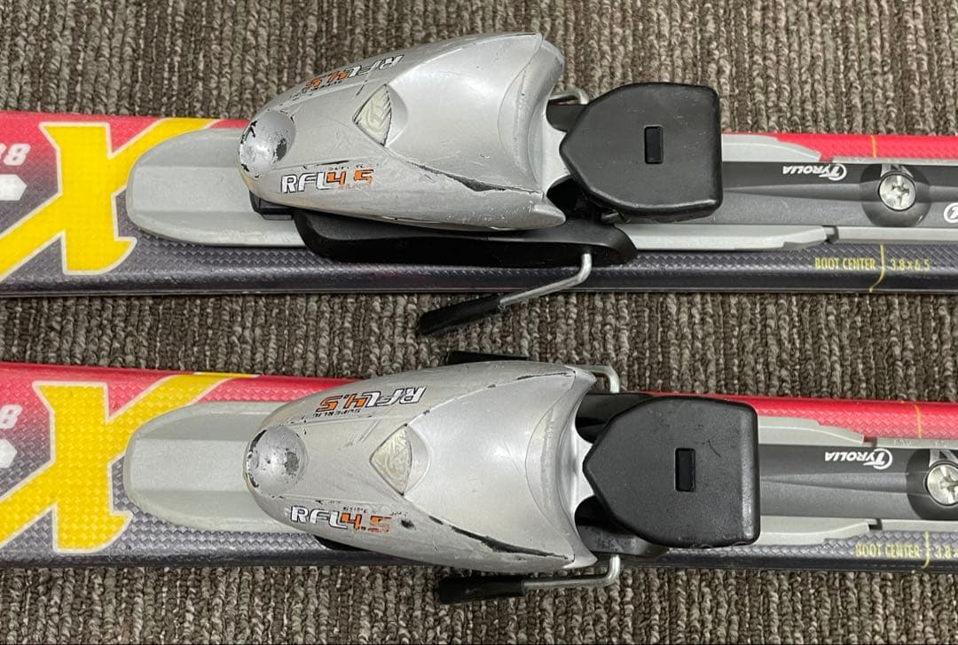 【中古】ジュニア用スキー板 OGASAKAレッド/ブラック130mm