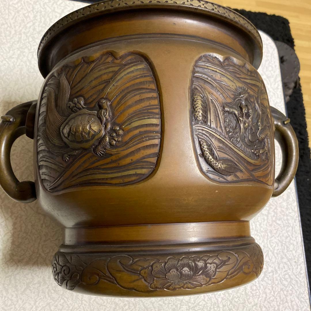 火鉢　銅　古董