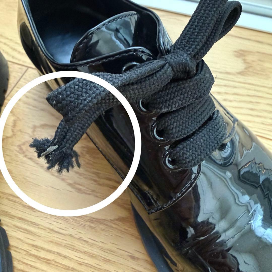 【1回のみ使用】miumiu レースアップシューズ ブラック ローファー