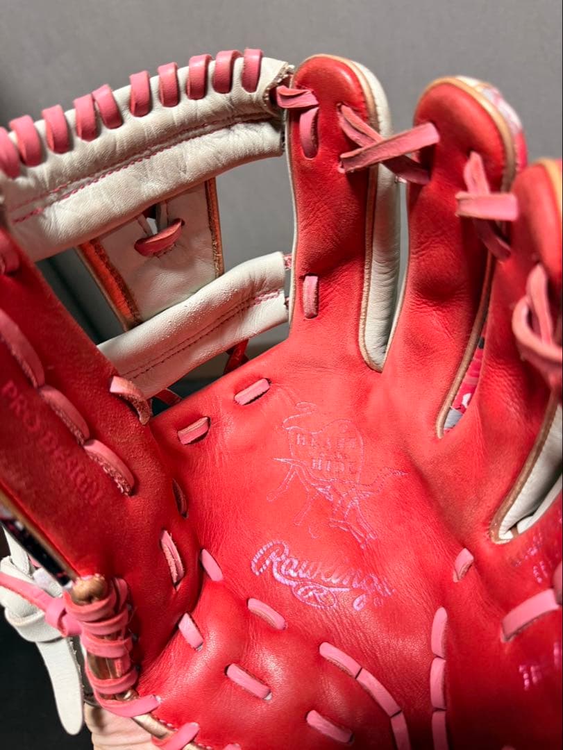 【最終値下げ！】Rawlings 軟式グローブ 赤/白