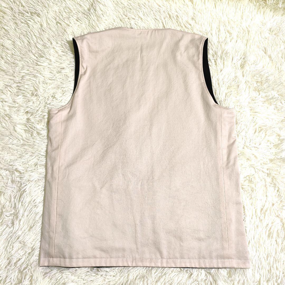 美品* tilt The authentics セーブル混 リバーシブル ベスト