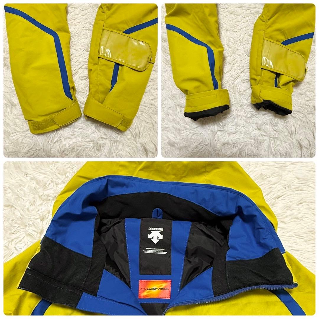 ✨極美品✨デサント スキーウェア セットアップ 上下M メンズ 蛍光イエロー