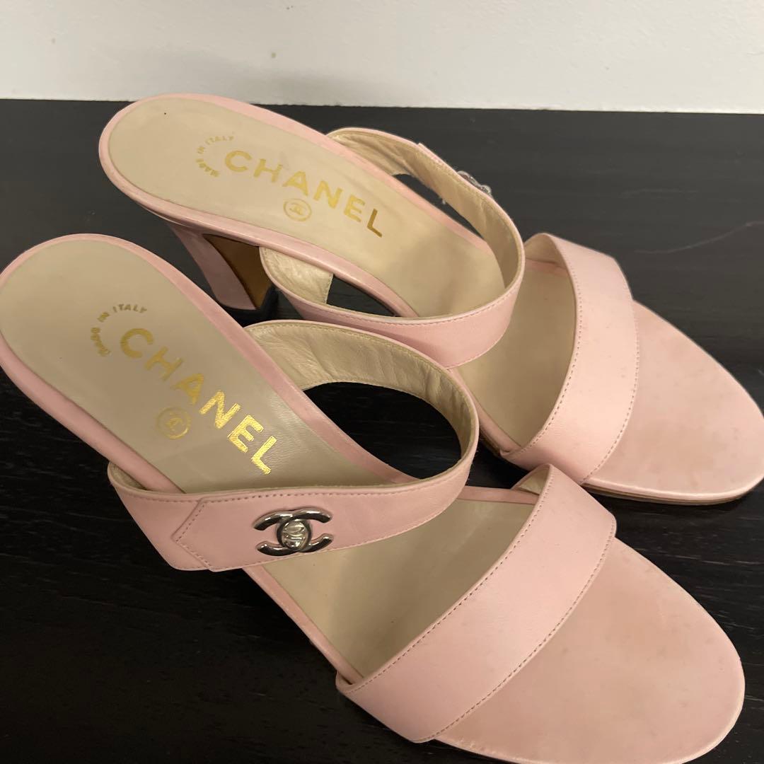CHANELサンダル37ハーフ