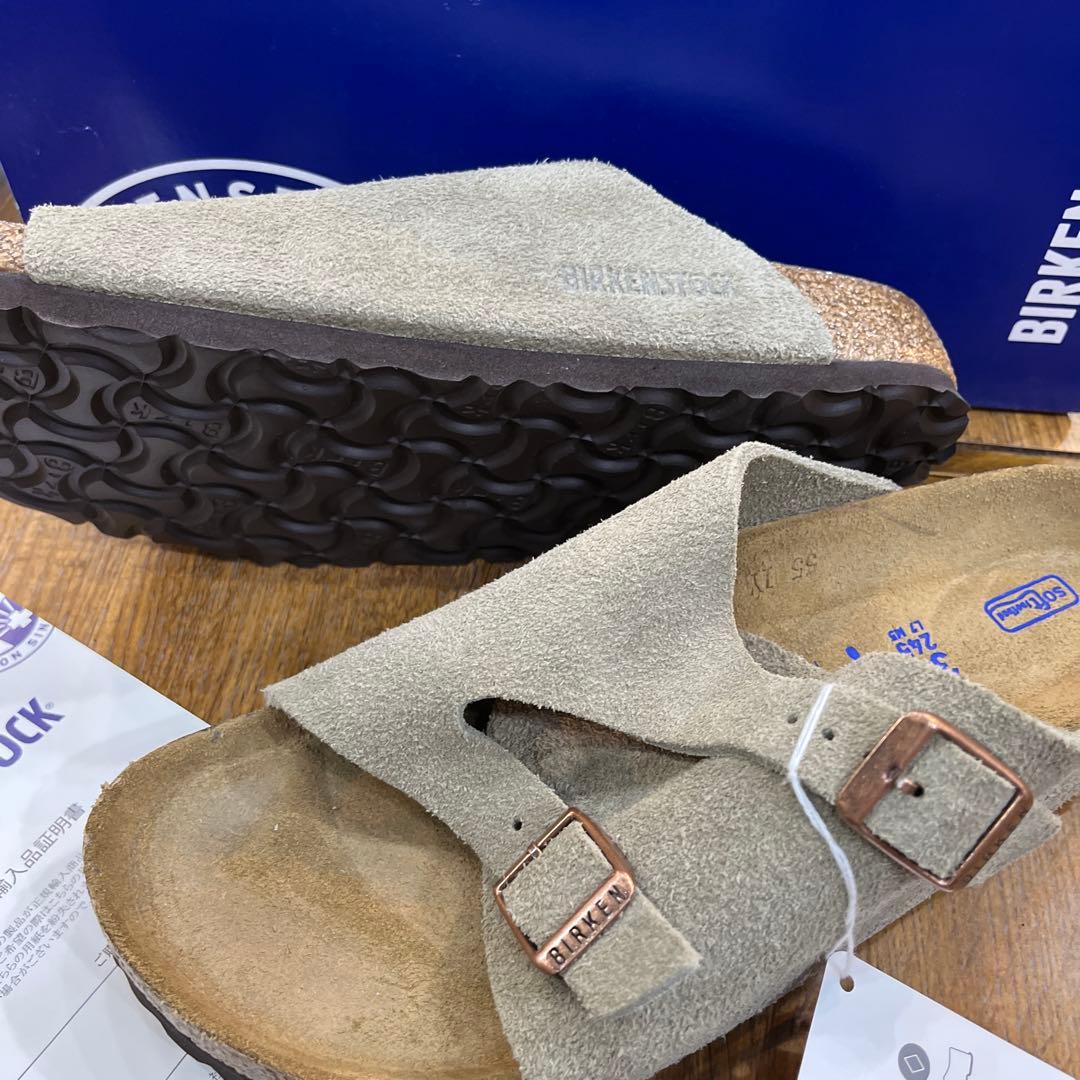 ビルケンシュトック.チューリッヒ本革スエード.トープ38 新品　定価¥20900