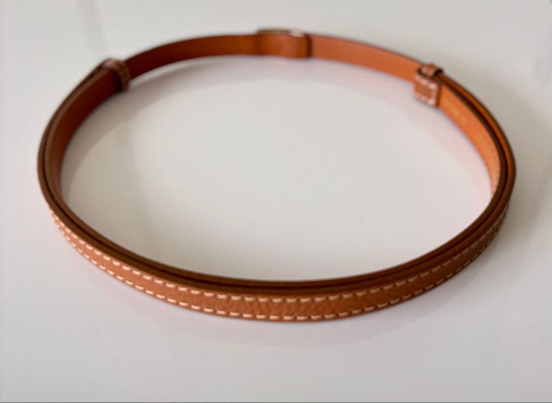 MAISON BOINET 15mmベルトin calf grainedキャメル