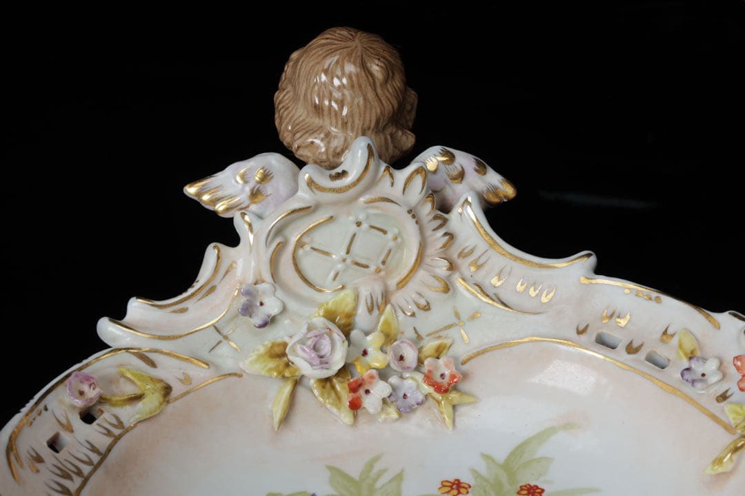 m*o様 ドレスデン マイセン 天使 コンポート フルーツスタンド ドイツ アン