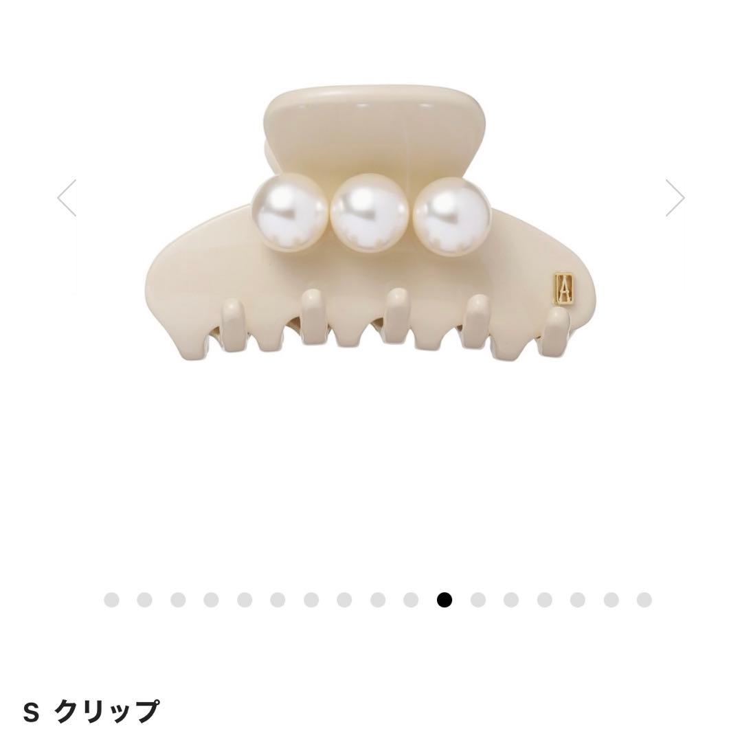 新品　Alexandre de paris パール付き　ヘアクリップ　ピンク