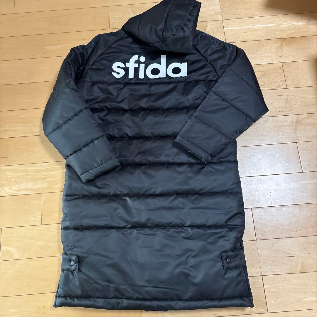 新品　スフィーダ　ベンチコート　160 ブラック　サッカー　フットサル