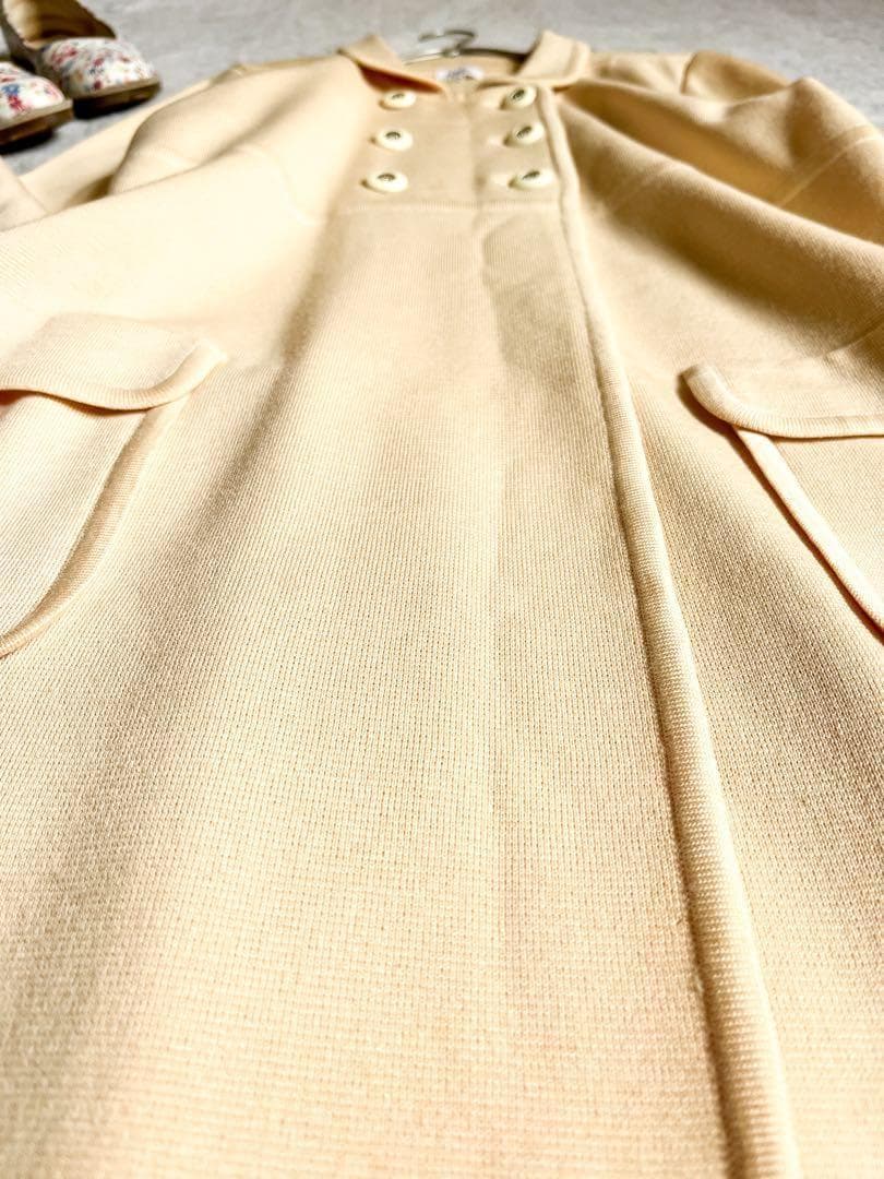 【FOXEY】フォクシー ウール100% ロングコート 金釦 アイボリー 38