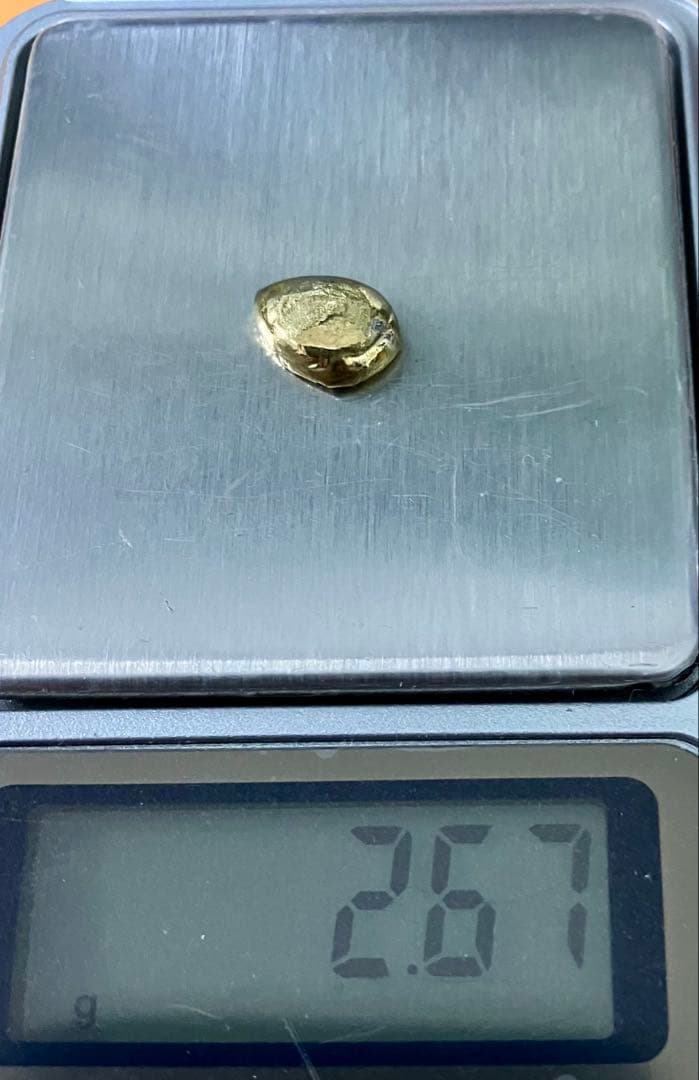 彫金素材 18金 金塊 ゴールド 地金 純金換算約2グラム