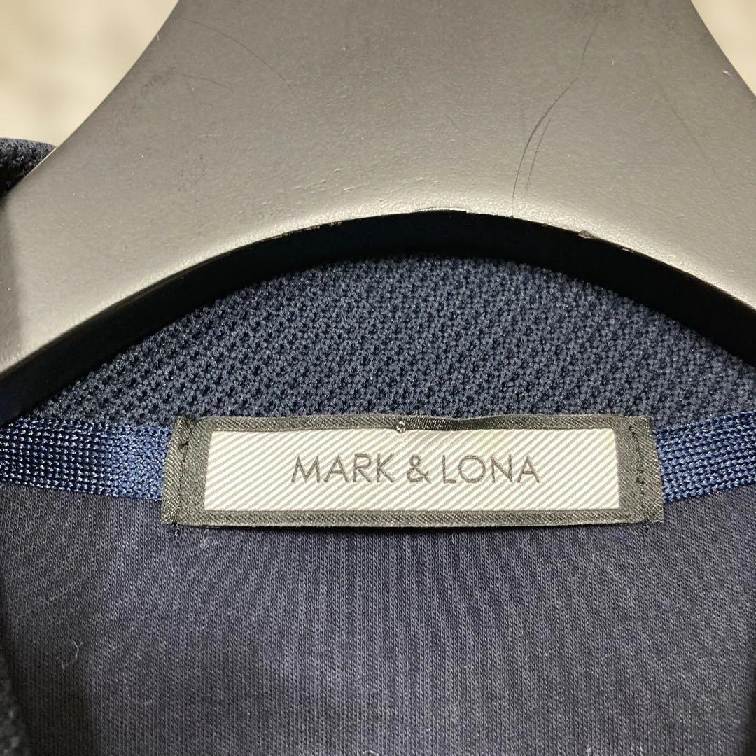 未使用級 マークアンドロナ ゴルフウェア ポロシャツ ドクロ Lサイズ相当 紺色