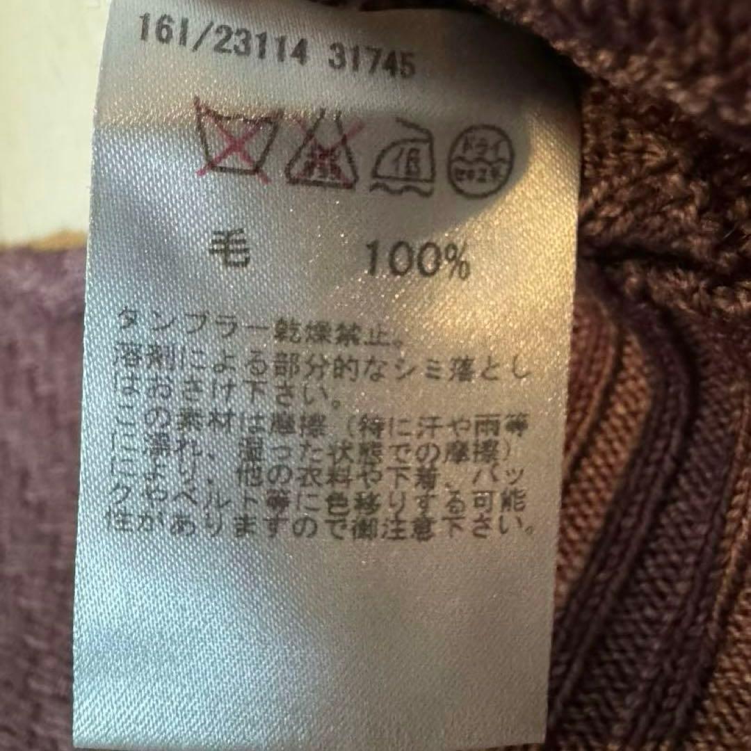 ゆ*じ様 Gran Sasso タートルネックニット M パープル