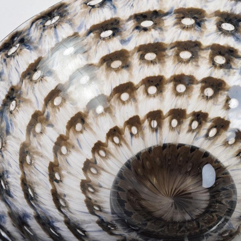 ガラス工芸家　岩田糸子作　茶のうつわ　茶碗　共箱　V　9179