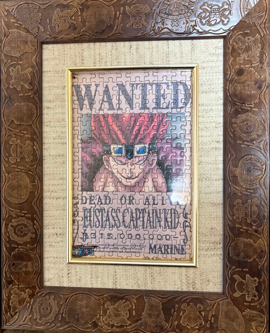 【値下げ可】手配書　パズル　15個　ワンピース　専用フレーム付