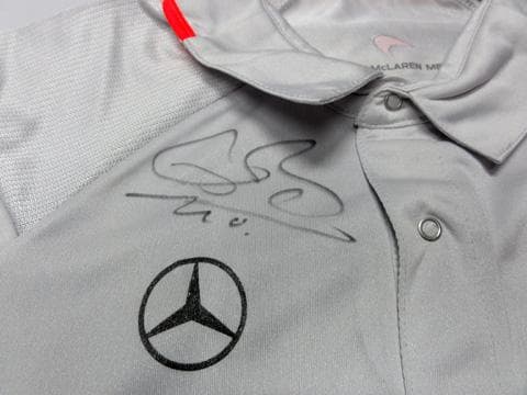 ボーダフォン マクラーレン メルセデス バトン直筆サイン入 レプリカポロSサイズ