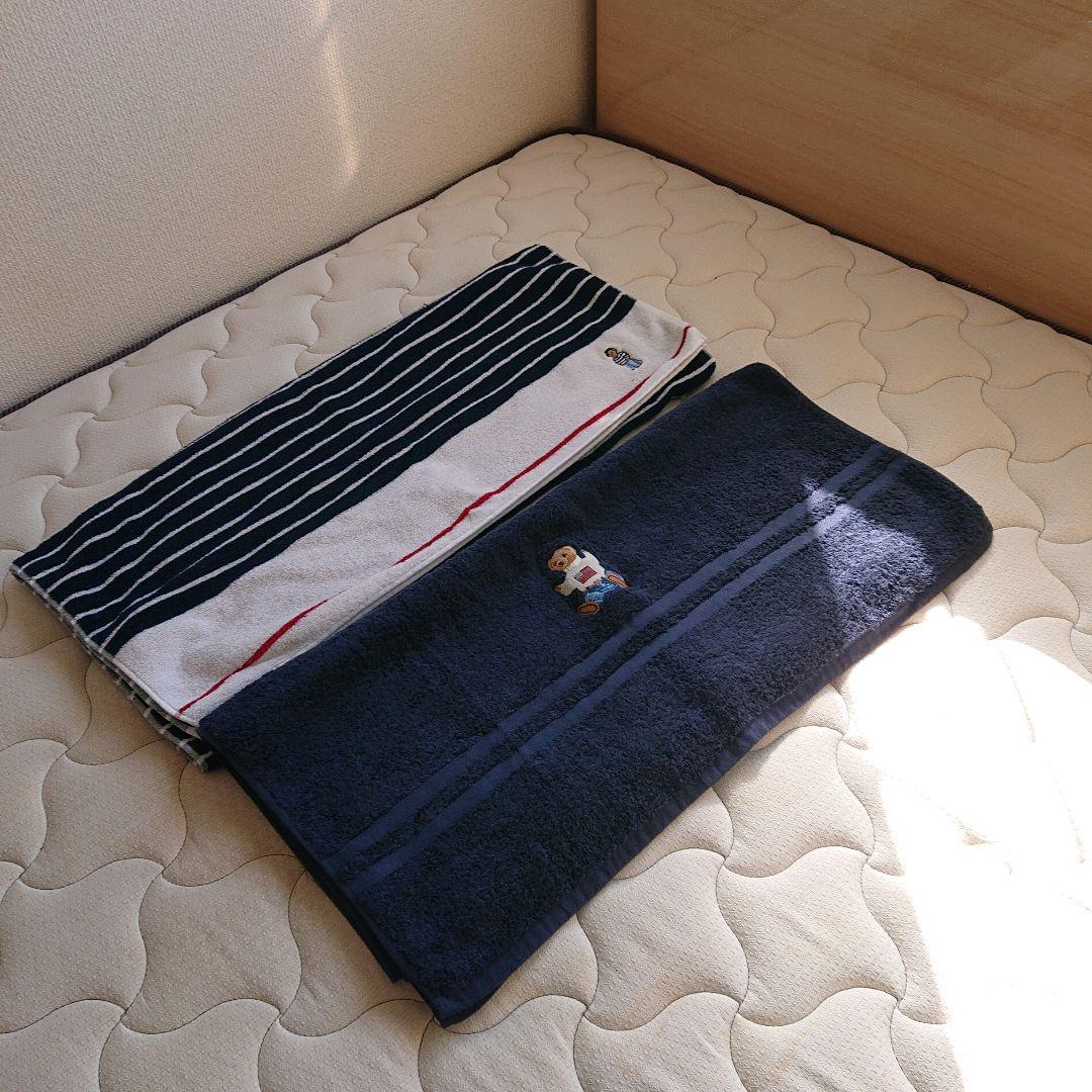 ラルフローレン　②ポロベア刺しゅう入りバスタオル　2枚セット