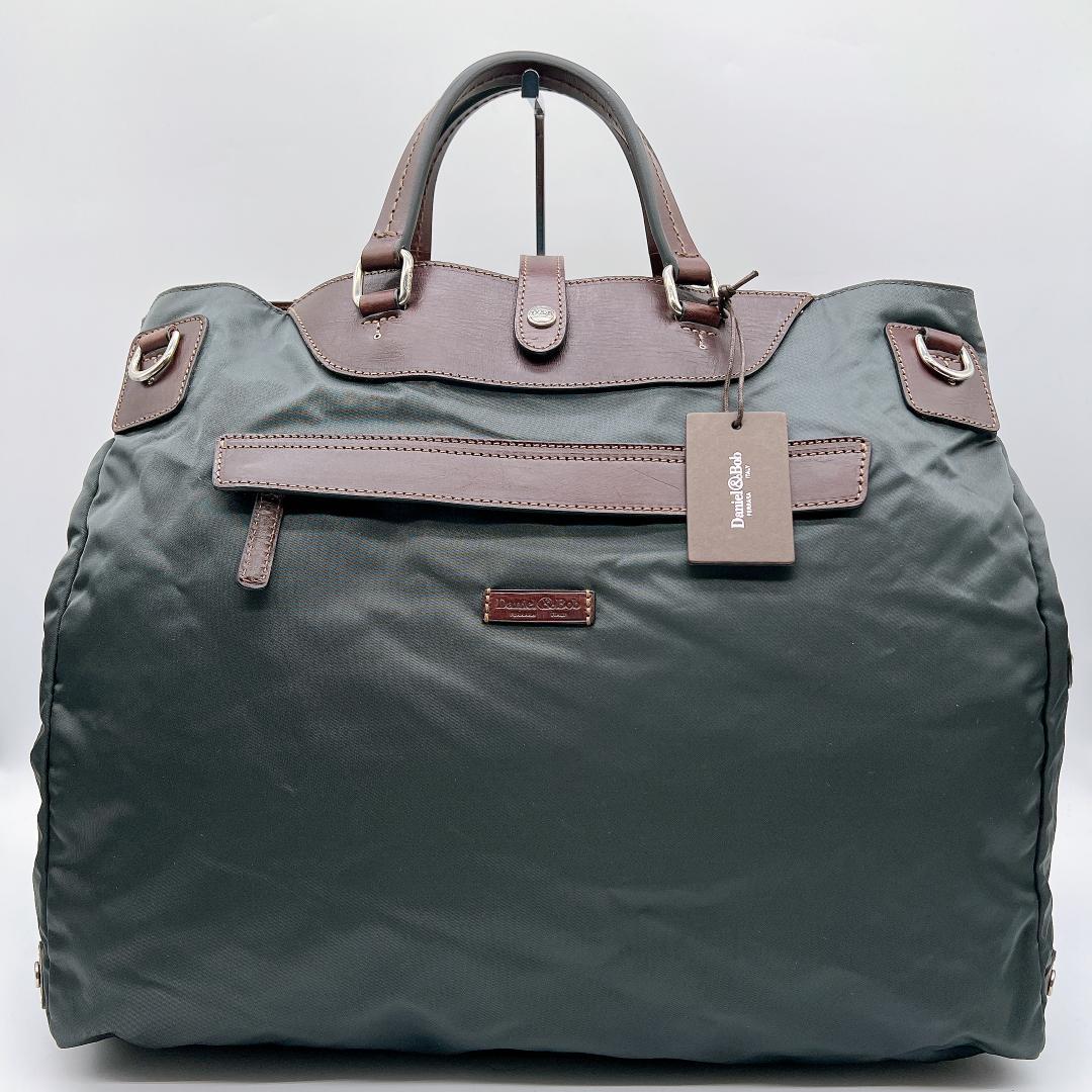 タグ付き 極美品 ダニエル&ボブ　2WAYバッグ　ナイロン　レザー　f387