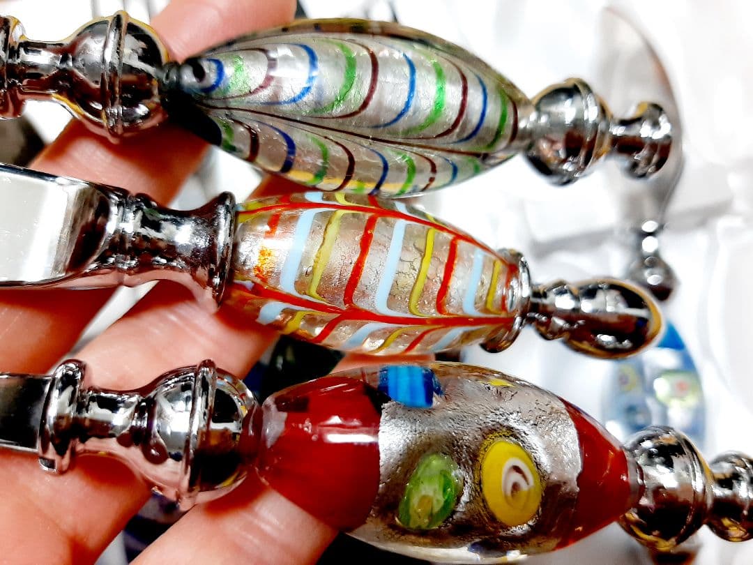 １２本セット　新品　クリスマス　キラキラ　ぷっくり イタリアベネチアンガラス調