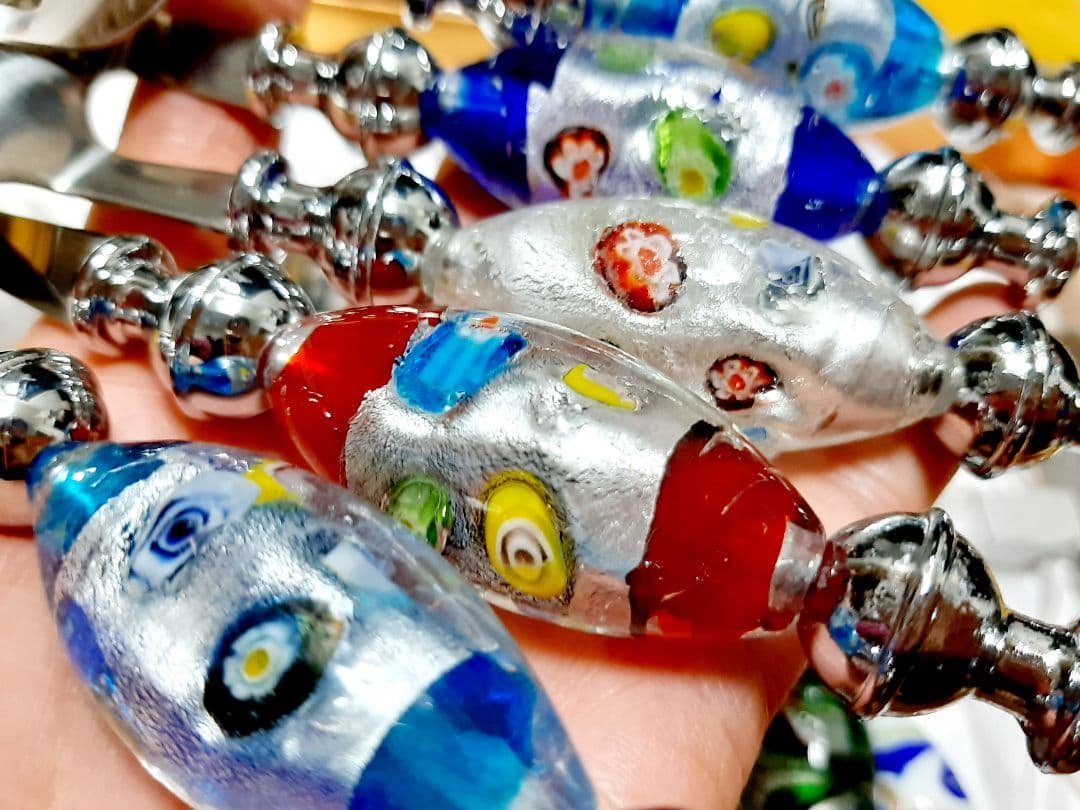 １２本セット　新品　クリスマス　キラキラ　ぷっくり イタリアベネチアンガラス調