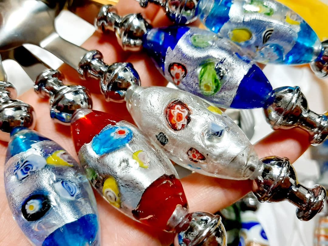 １２本セット　新品　クリスマス　キラキラ　ぷっくり イタリアベネチアンガラス調