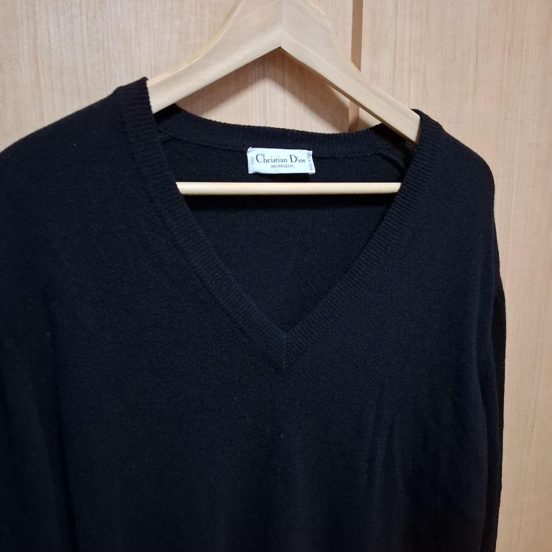 【美品】　クリスチャンディオール　ニット　セーター　ブラック　イタリア製　M