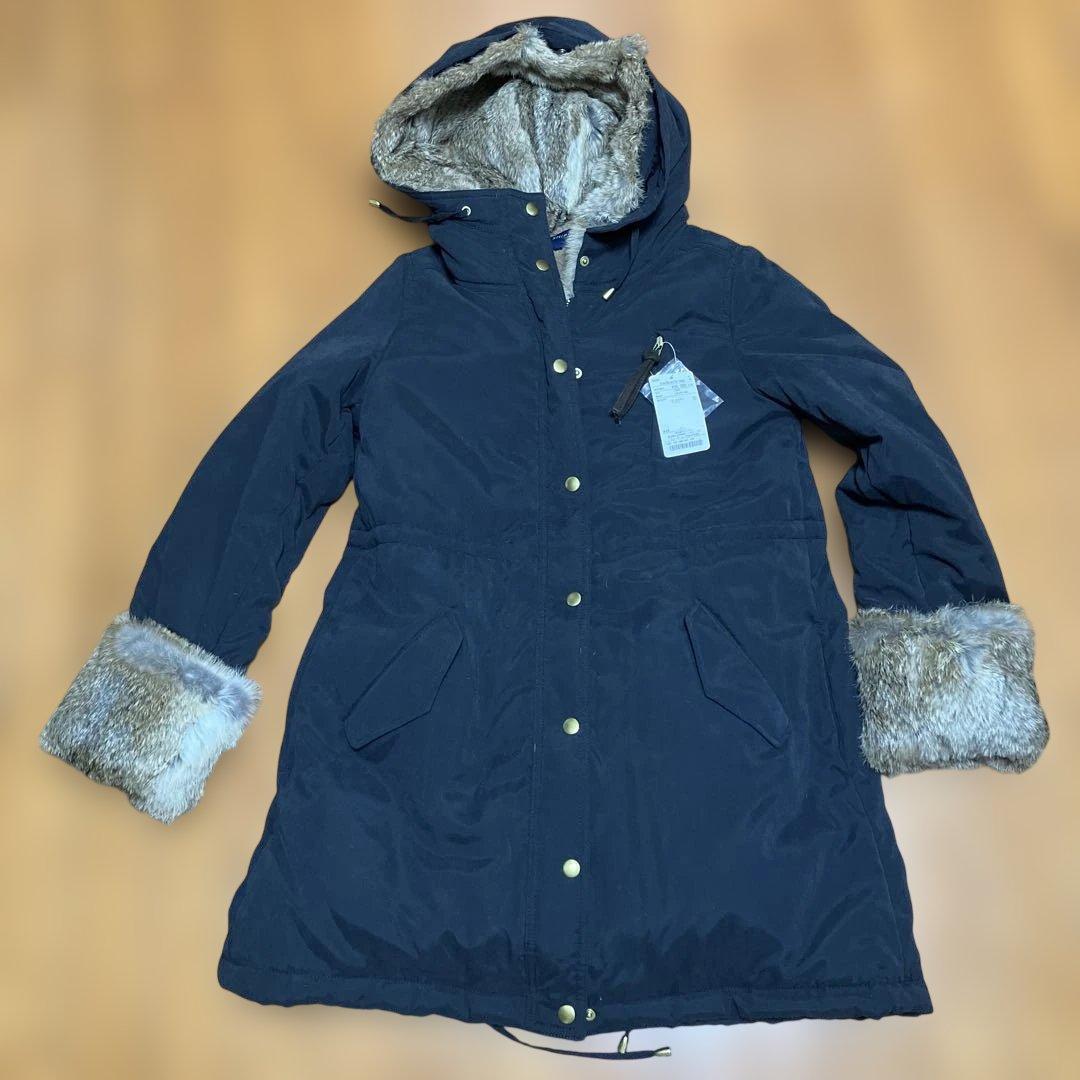 新品、未使用　SHIPS for women ラビットファー モッズコート